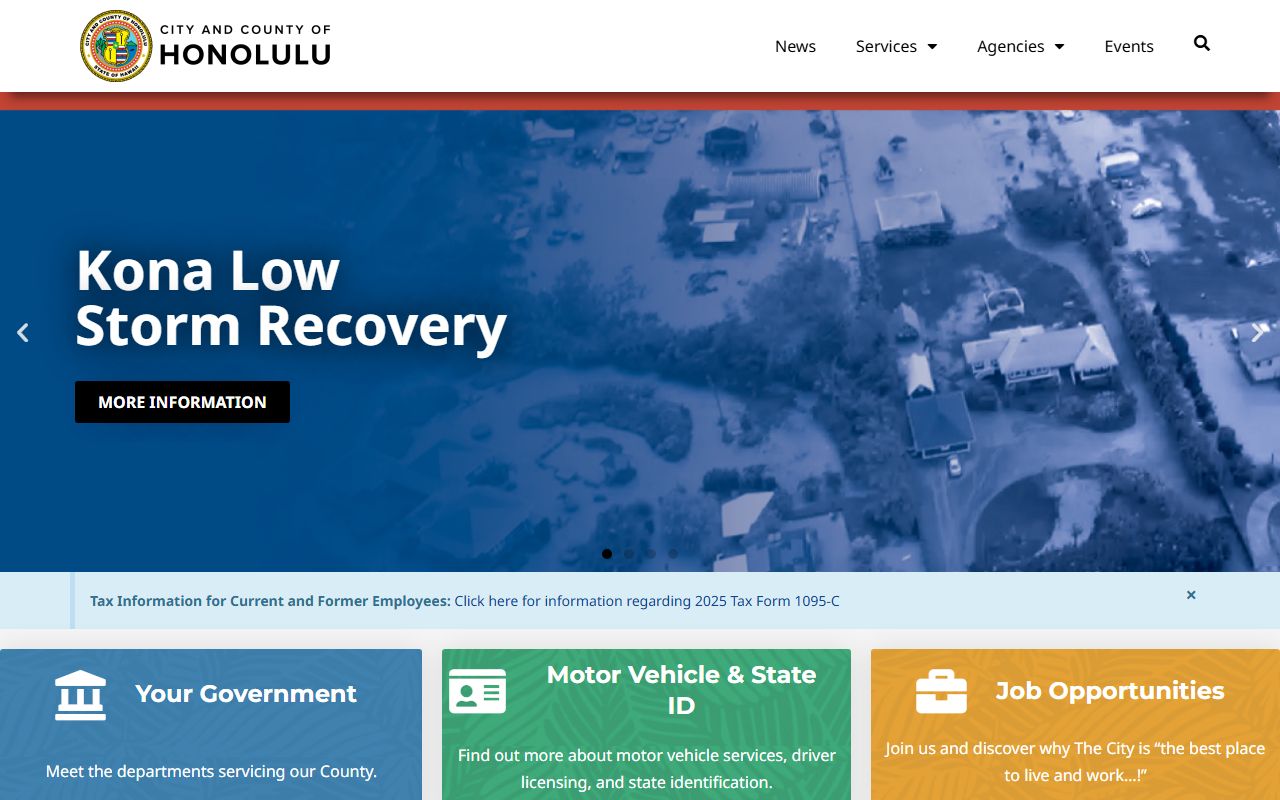 Urban Honolulu City and County official site birth records